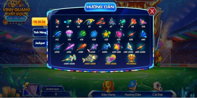 Các tính năng hỗ trợ trong sảnh game